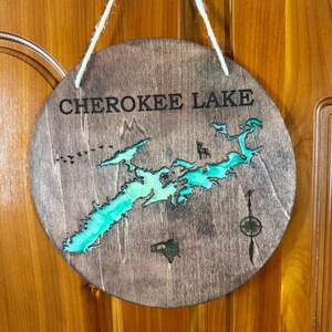 Cherokee Lake Karte Wandbild