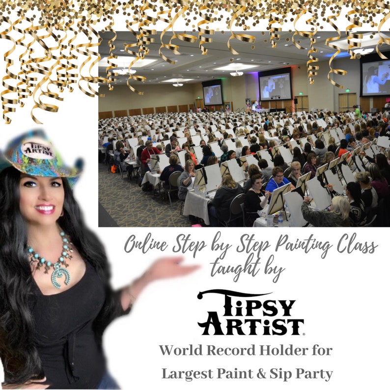 Host a Tipsy Artist Paint Party Kit Paint and Sip Online Etsy