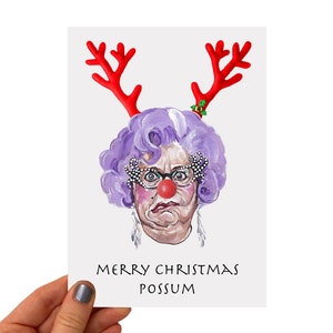 Carte de Noël - Dame Edna Everage