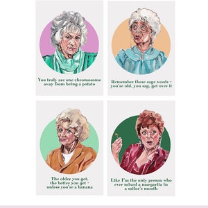 Conjunto de tarjetas de felicitación - Las chicas doradas II