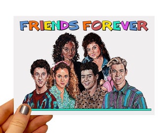 Greeting Card - Saved by the Bell Friends Forever