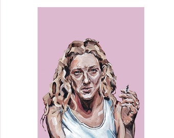 A5 Print - Carrie Bradshaw Single & Fabulous? Pink