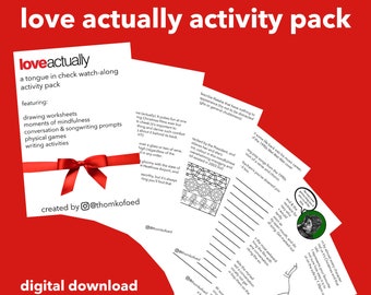 Love Actually Activity Pack Digital Download