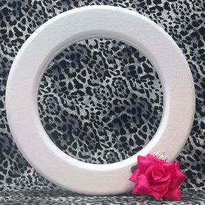 Styrofoam EPS Polystyrene Wreath Ring with Rounded Edges Sizes 14", 16", or 18" X 2"