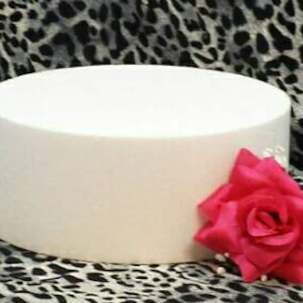 3" or 4" Thick Single Round Cake Dummy Layer Sizes 6", 8", 9", 10", 12", 14", 15" Fake Cake