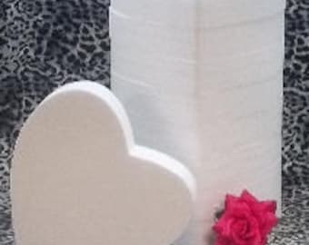 10 PC Set EPS Styrofoam HEARTS 10" or 12" X 2"