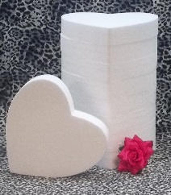 10 PC Set EPS Styrofoam HEARTS 10 or 12 X 2 