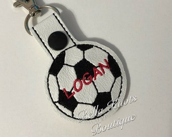 Soccer Bag Keychain, Soccer Bag Tag, Soccer Personalized Tag, Mini soccer bag tag