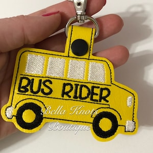 Bus Rider Backpack Tag, Personalized Tag, Backpack Bus Label, Backpack Keychain, Bus Rider, Personalized Bag Tag