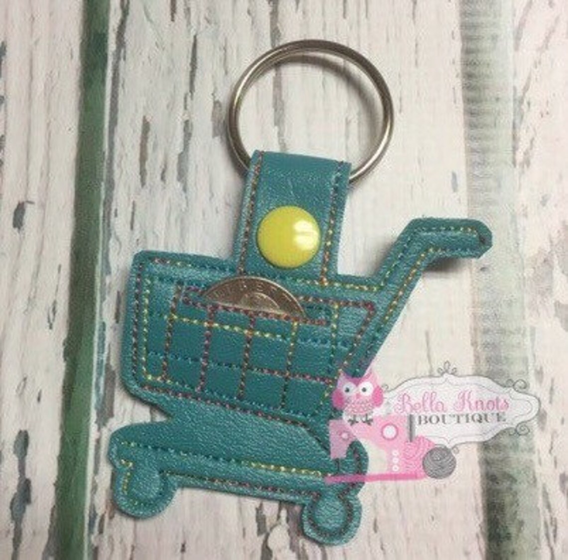 Shopping Cart Quarter Holder Cart Coin Keychain Quarter Etsy