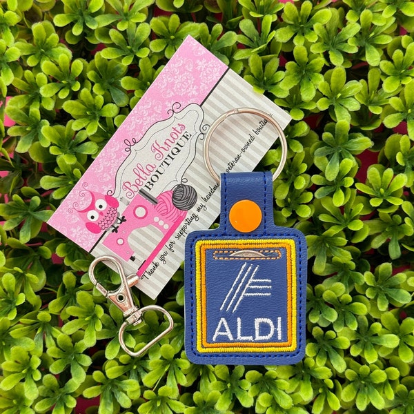 Aldi Quarter Holder Keychain, Holds quarter for shopping cart, New Smaller Version, Choose Clasp or Keyring