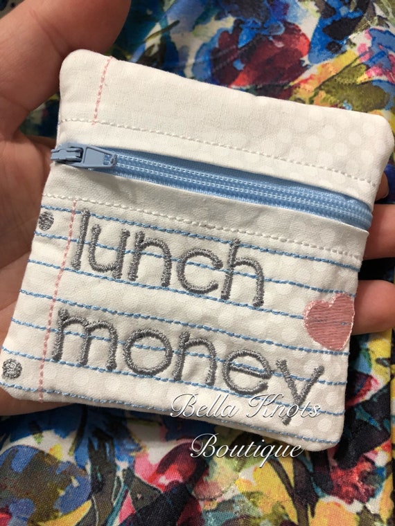 Sew a Lunch Money Pouchfor Back to School!