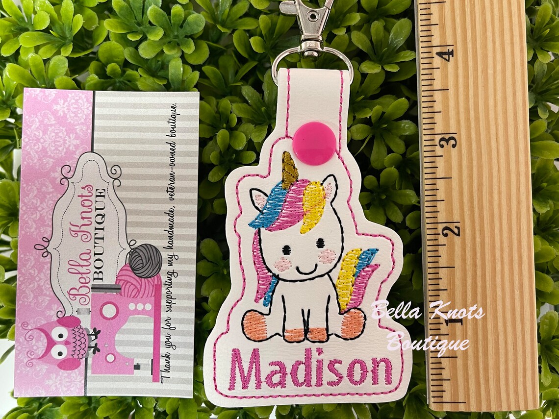 Kids Backpack Name Tag, Personalized Backpack Name Tag, Unicorn Bag Tag ...