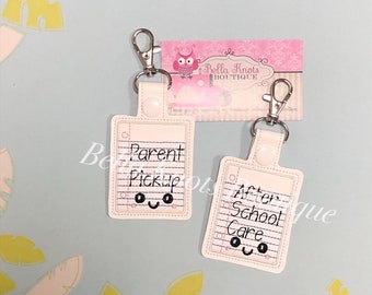 Notebook Zipper Pull, Back to School Zipper Pull, Backpack Tag, Back to School Gift, Kindergarten, Teacher Keychain, Teacher Gift