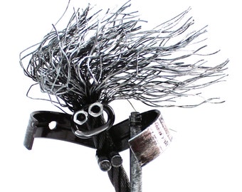 Pole Dancer Metal Sculpture using large Keith Black (Chrysler Hemi) engine Valve