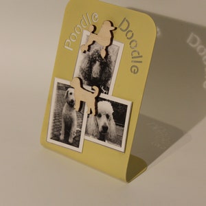 Free Standing Metal Poodle Doodle Memo Board Gift Package. Cockerpoo Labradoodle image 2