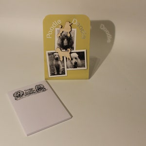 Free Standing Metal Poodle Doodle Memo Board Gift Package. Cockerpoo Labradoodle