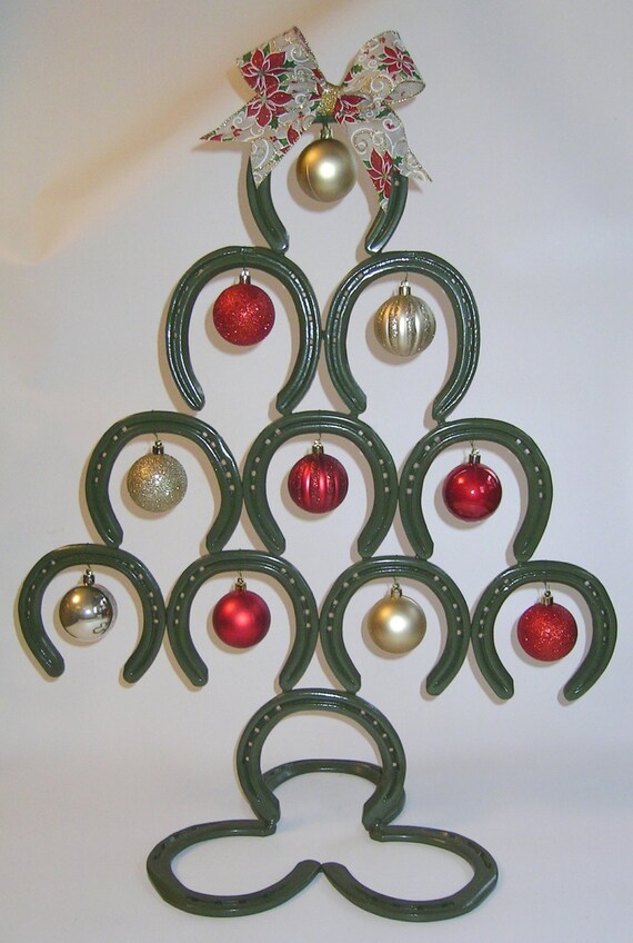 Pre Used Horseshoes Welded Together To Form A Christmas Tree Etsy