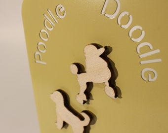 Free Standing Metal Poodle Doodle Memo Board Gift Package Cockerpoo Labradoodle 