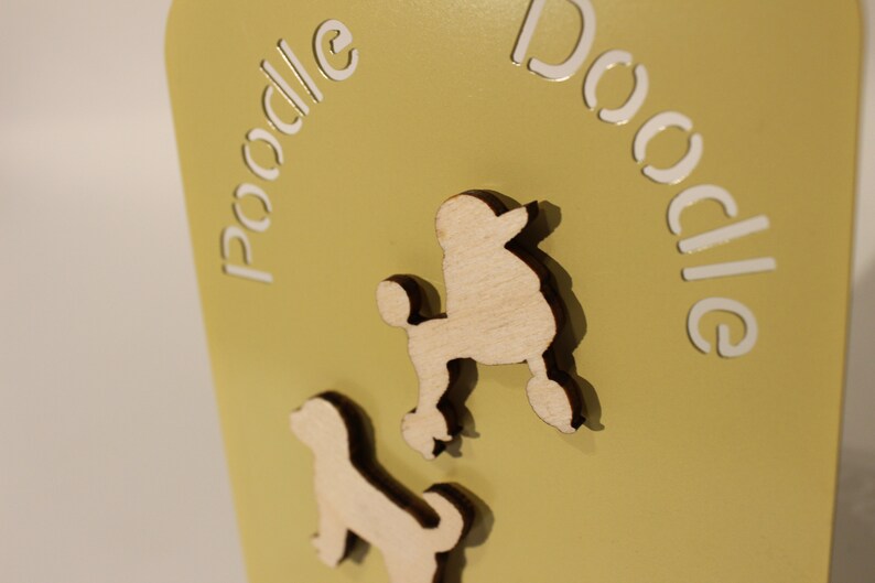 Free Standing Metal Poodle Doodle Memo Board Gift Package. Cockerpoo Labradoodle image 5