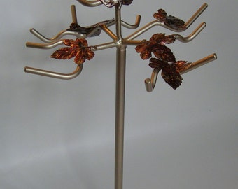Hand made Gold coloured Sturdy Jewellery Necklace Tree display stand