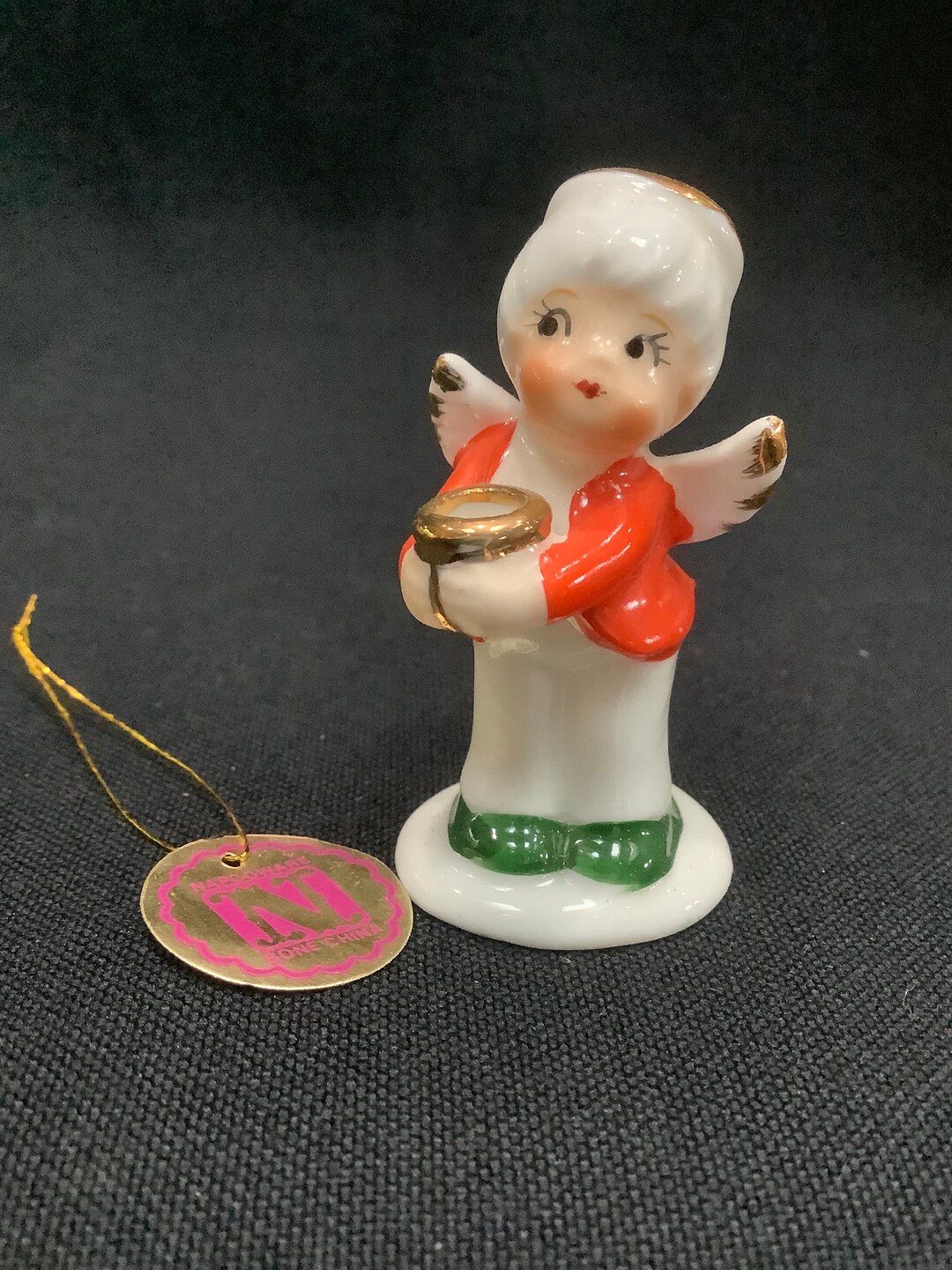 Napco Mini Christmas Angel Candle Holder W TAG Etsy