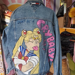 Sailor moon denim jacket - Etsy 日本