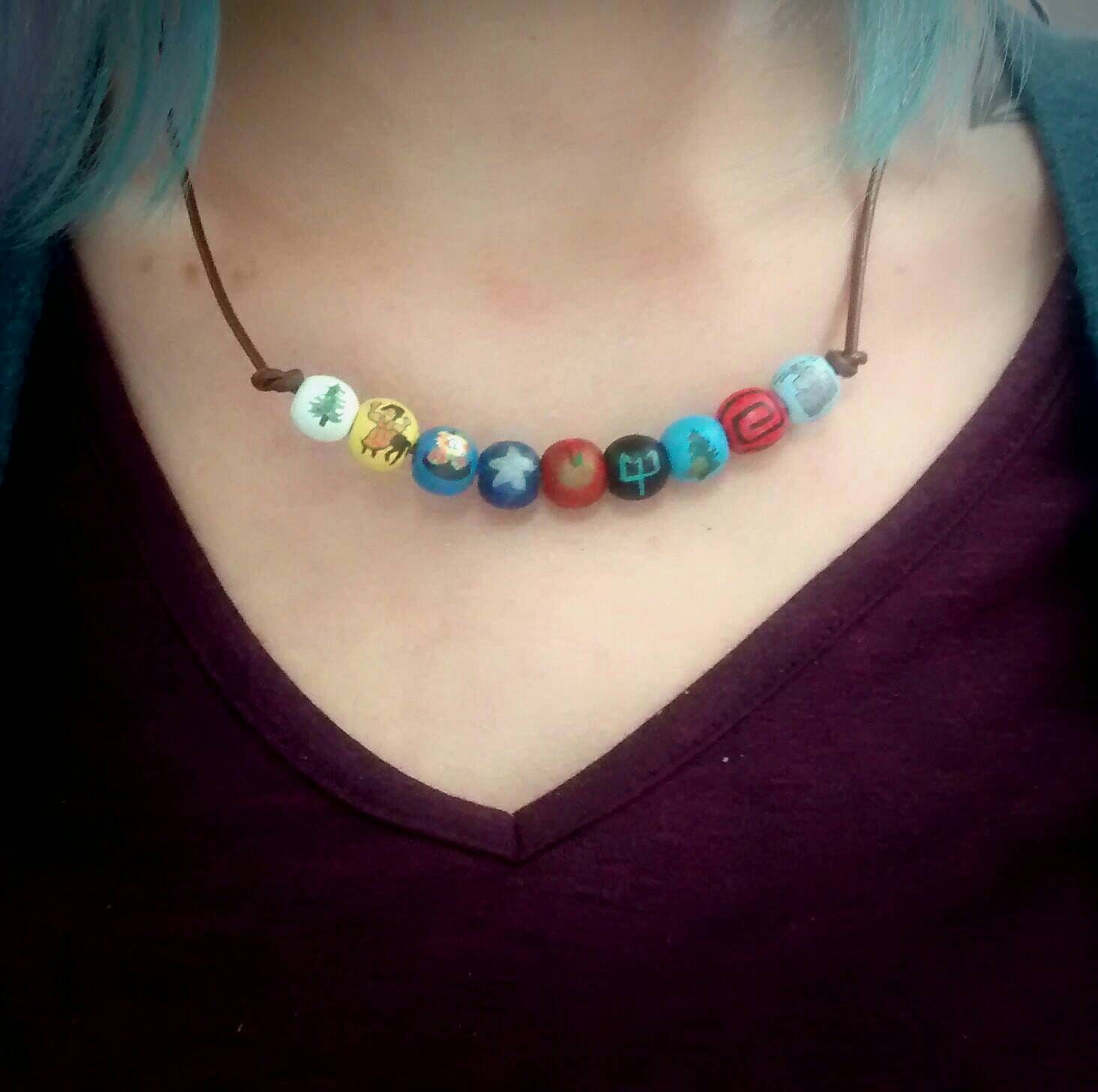 all] My attempt at the Camp Halfblood necklace (bead explanations in  description) : r/camphalfblood