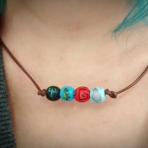 Percy's camp Half-blood necklaces, 4 beads, Percy Jackson and the Olympians image 1