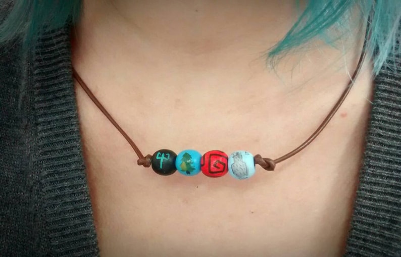 Percy's camp Half-blood necklaces, 4 beads, Percy Jackson and the Olympians image 1