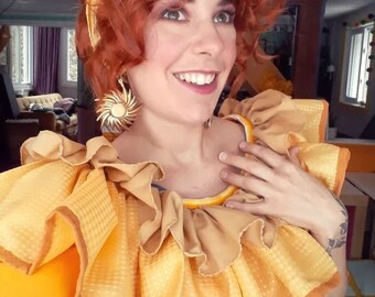 Pepa madrigal costume, encanto cosplay, disney party, sunshine dress, yellow costume