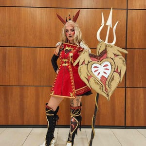 Charlie Morningstar cosplay, princess general of hell costume hazbin hotel