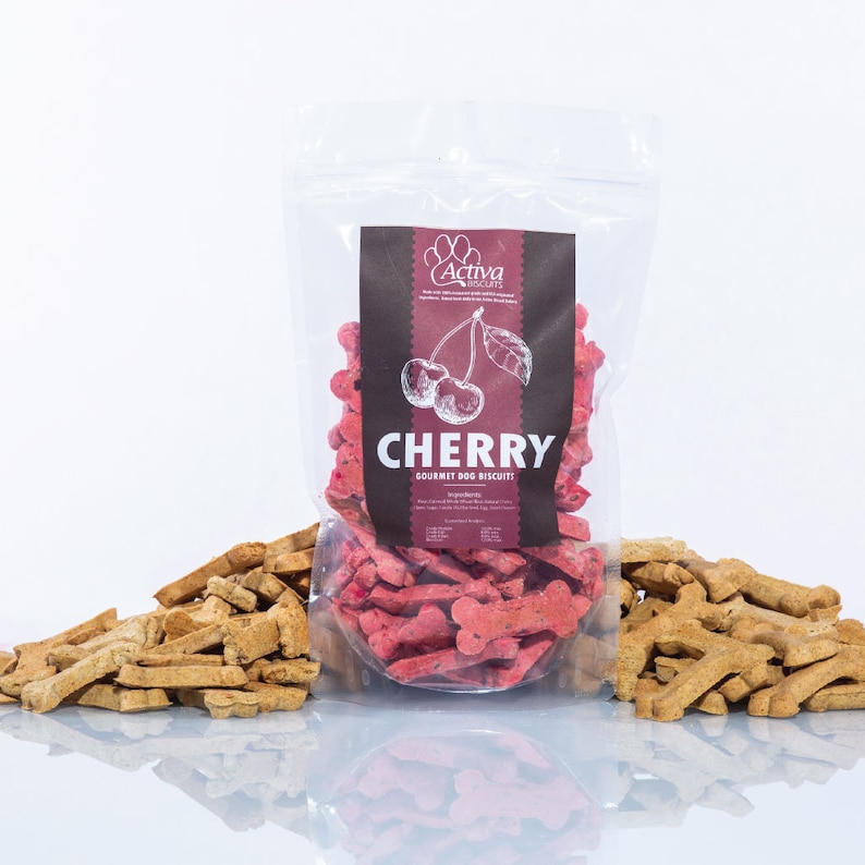 Cherry & Flaxseed Gourmet Dog Treats image 1