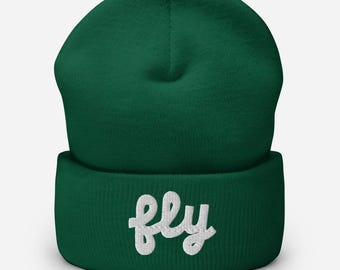 Berretto da football di Philadelphia, cappello invernale verde con ricamo bianco
