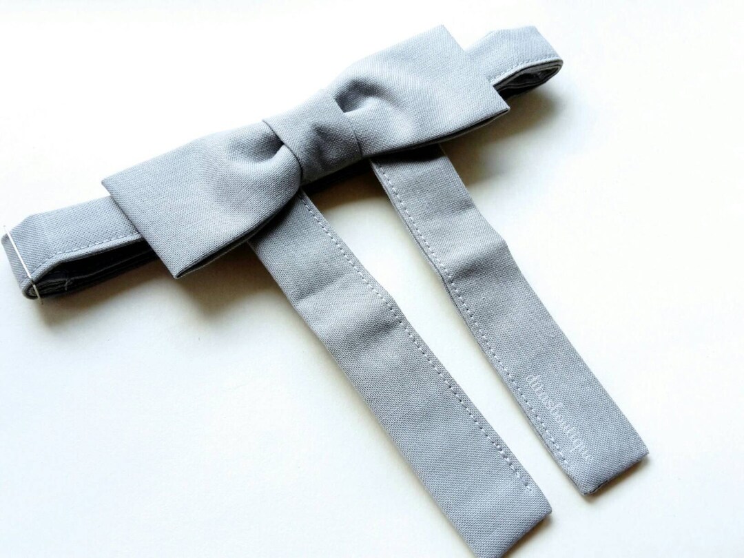 Western Bow Tie. Maverick Bow Tie. Light Grey Bowtie. Vintage Style