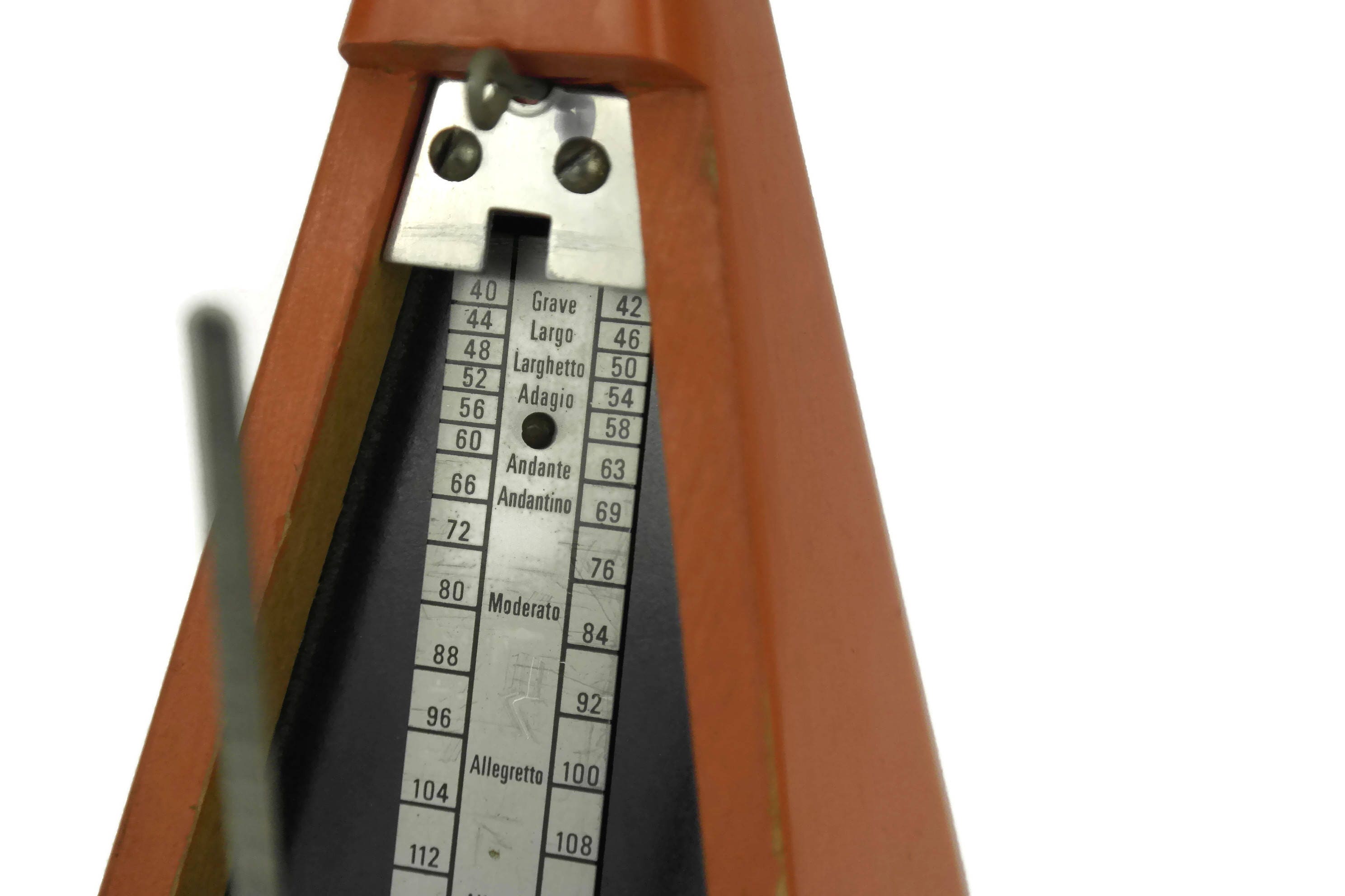 French Vintage Orange Metronome. Maelzel Paquet Metronome. Music Gift. 1970s Music Decor.