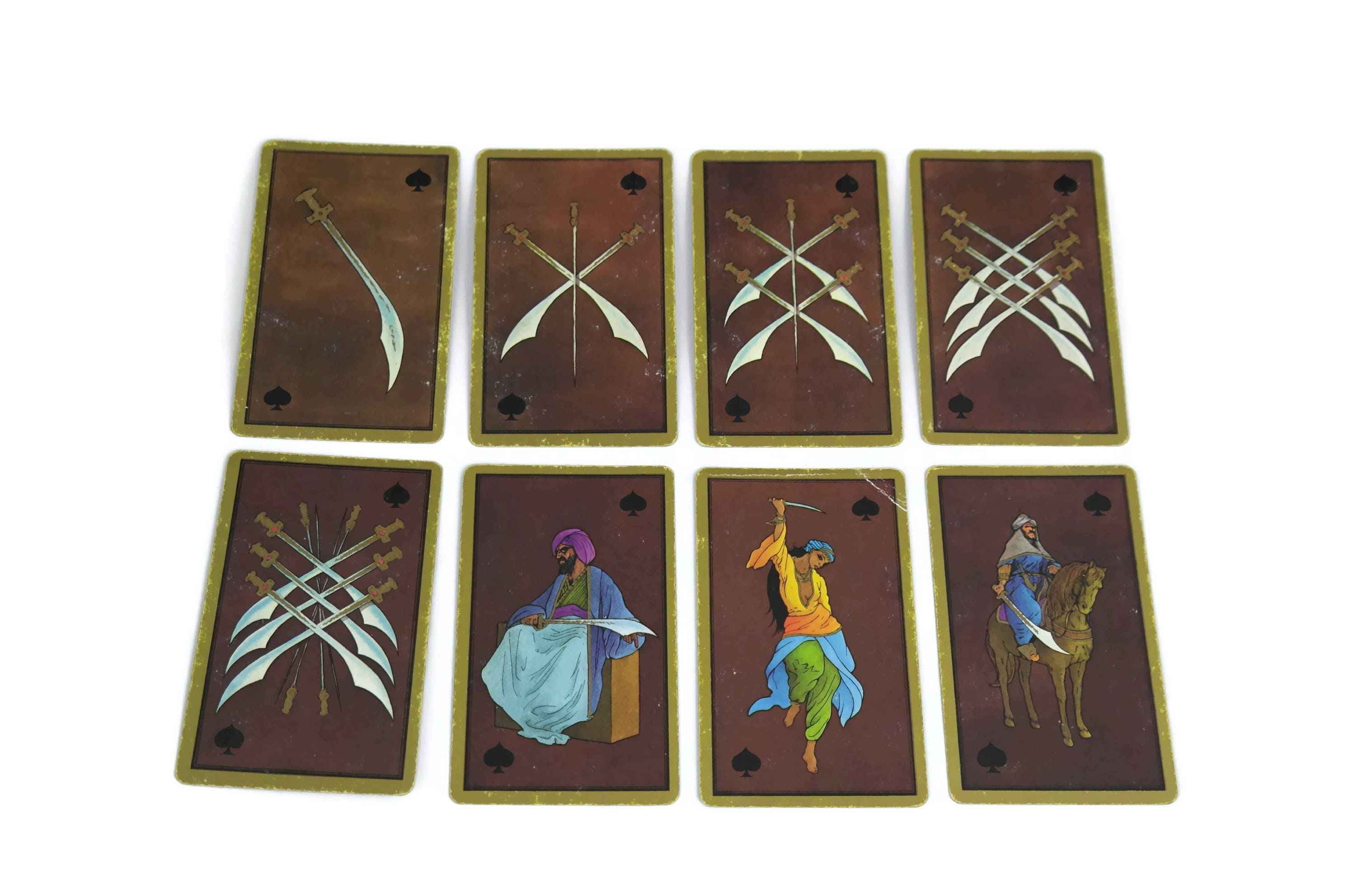 French Vintage Grimaud Tarot Cards. Astrological Persian Tarot by Madame Indira. Complete Deck