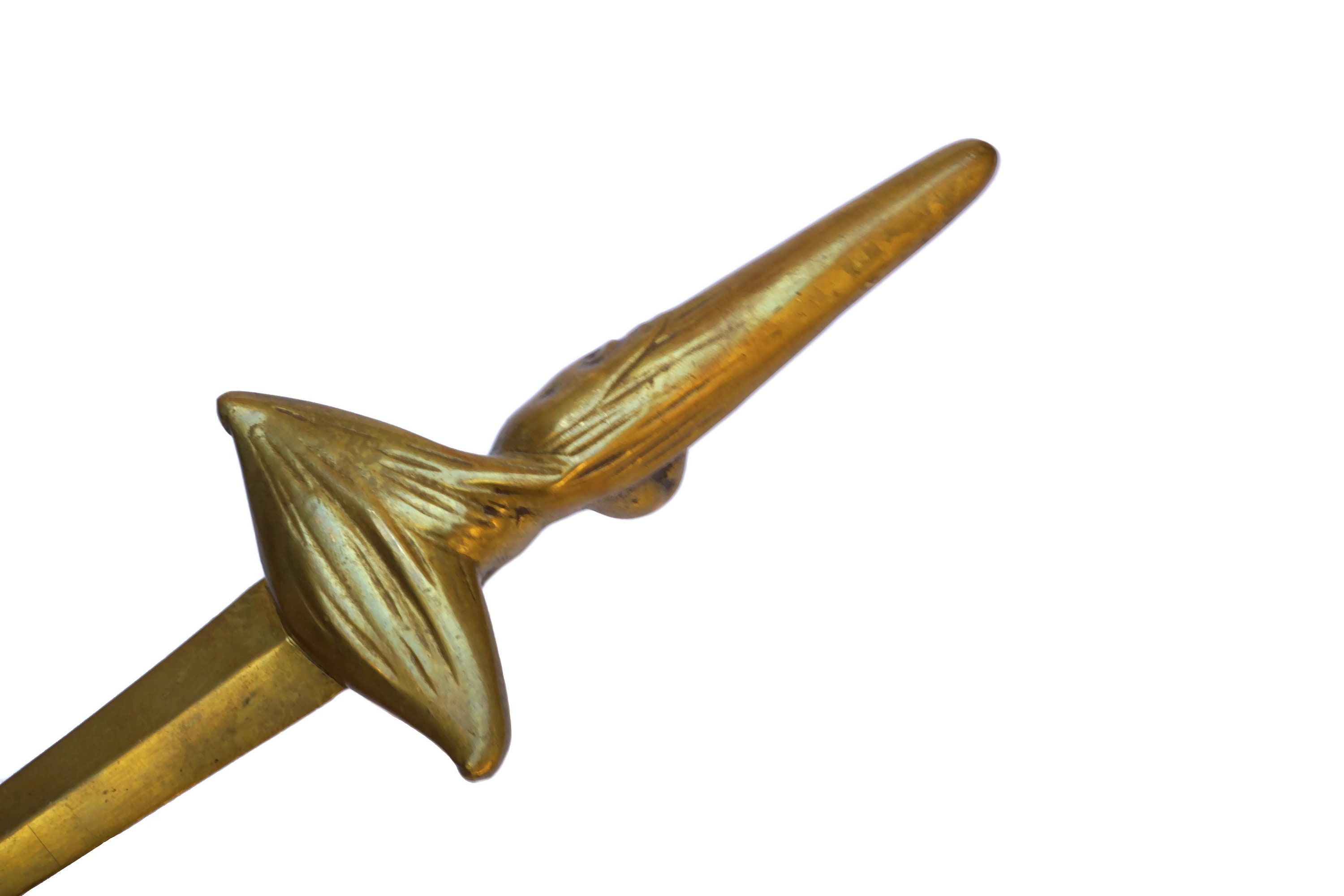 Antique Bronze Letter Opener with Cherub Figure Handle, 19th Century