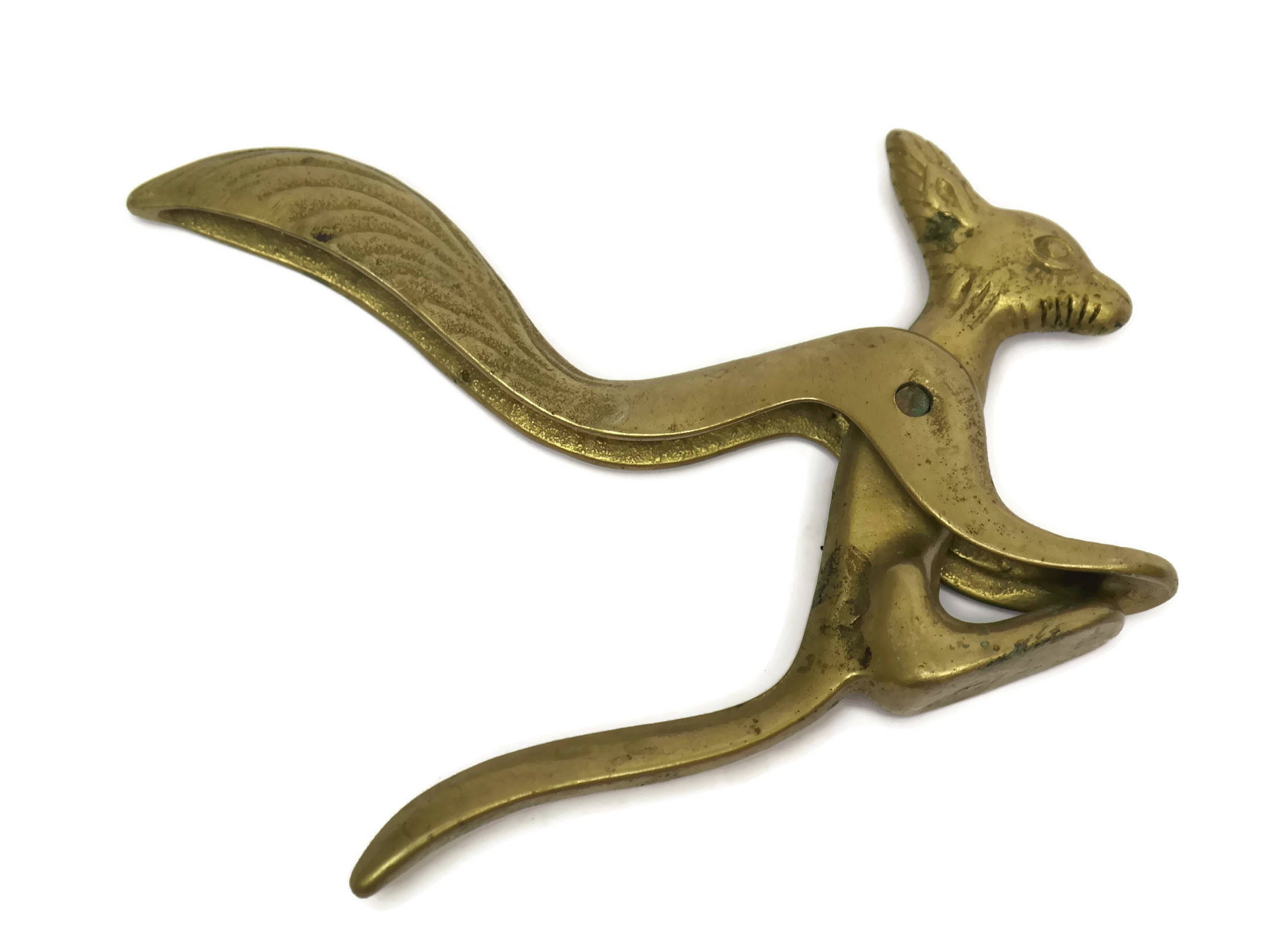 Vintage Brass Squirrel Nutcracker. Novelty Nut Cracker.