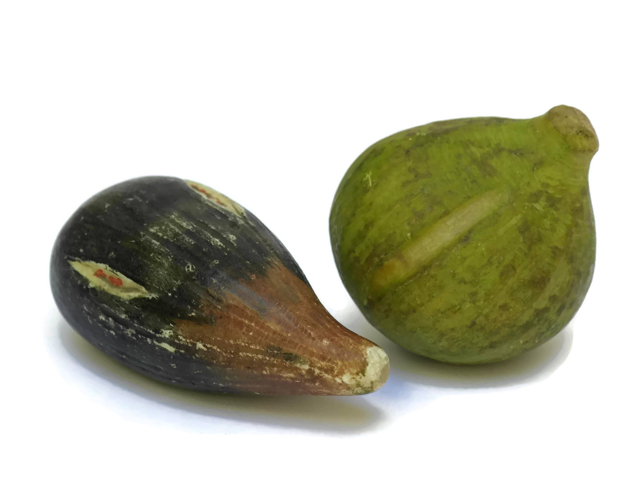 Marble Figs. Faux Fruit Display.