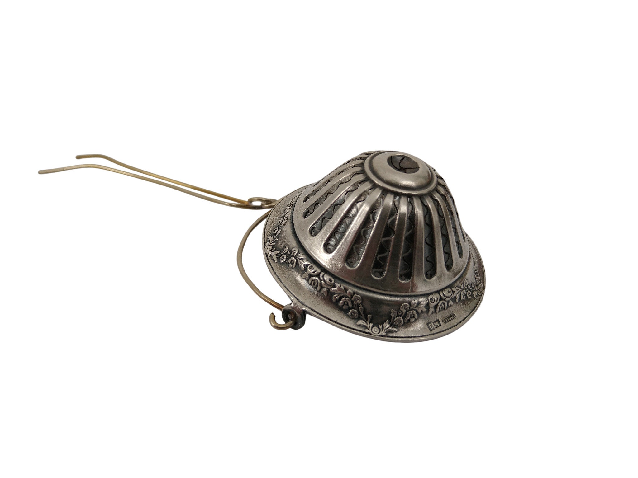 French Antique Silver Plated Teapot Spout Strainer Basket, Tea Lover Gifts