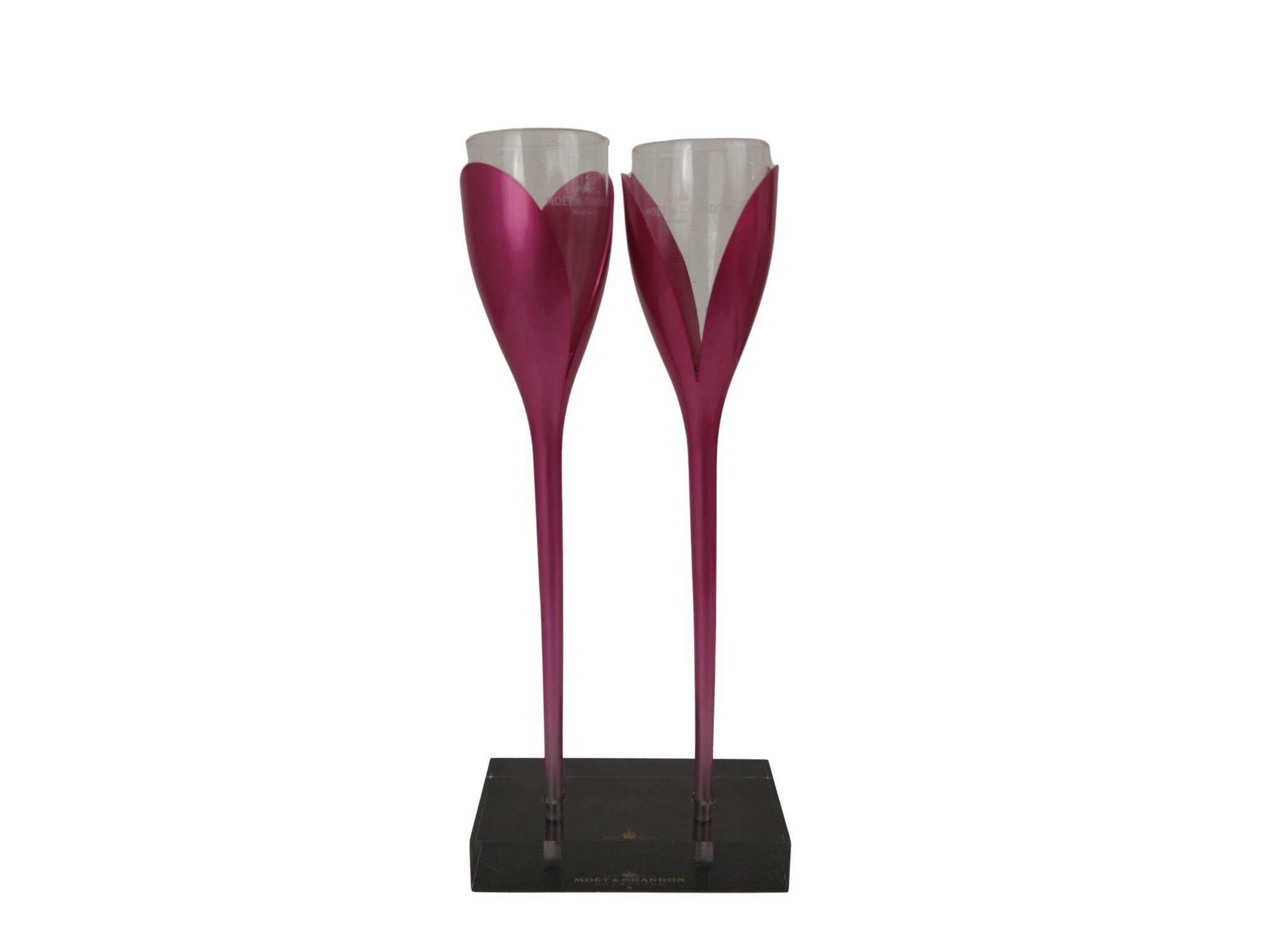 Moët & Chandon Champagne Tulip Flute Verres et Stand, Paire