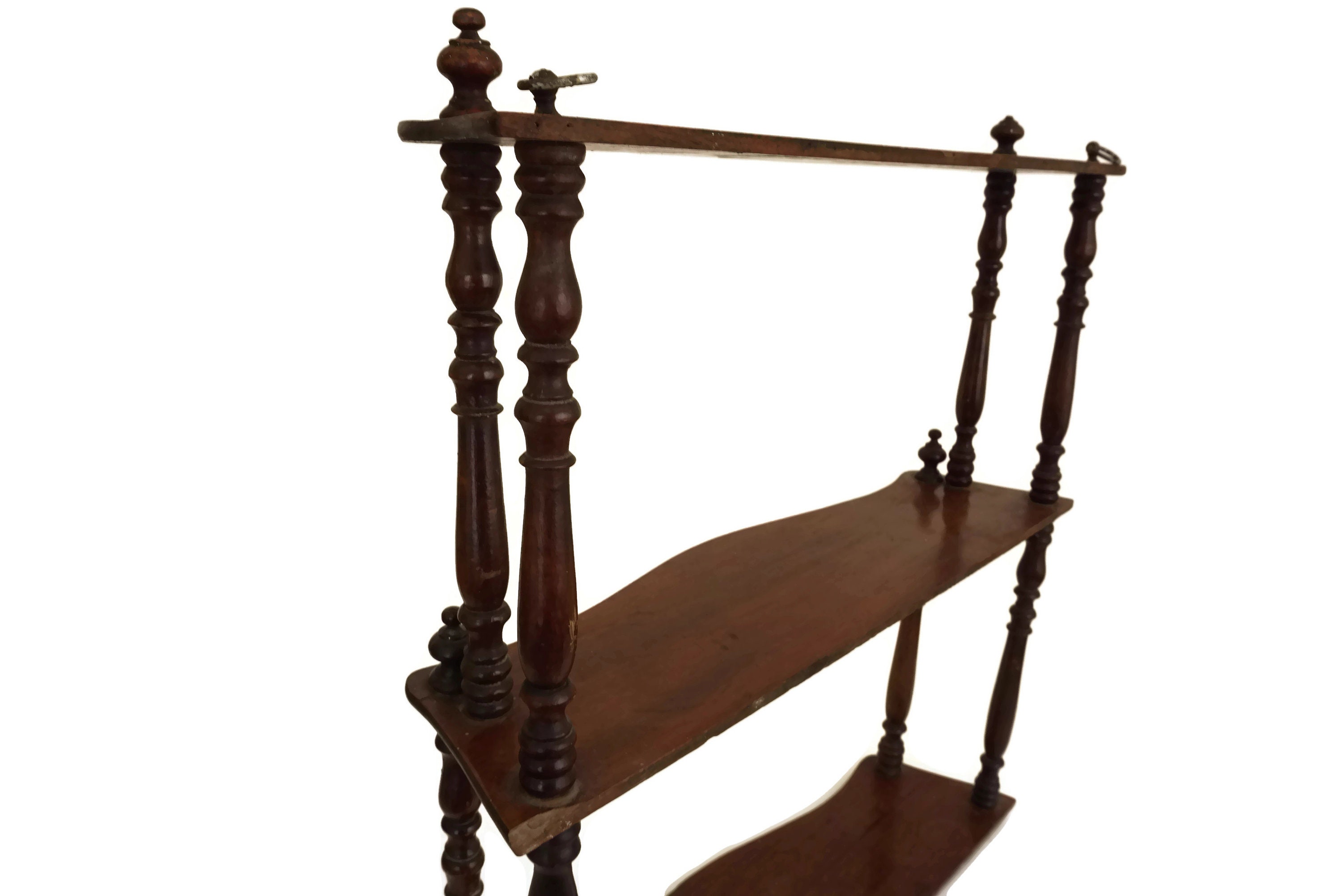 Antique Wood Wall Hanging Shelf