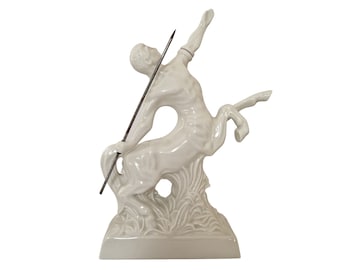 Remy Martin Centaur Cognac Decanter, Bernardaud Limoges French Porcelain Figure Bottle, Mythology Collectible & Bar Decor