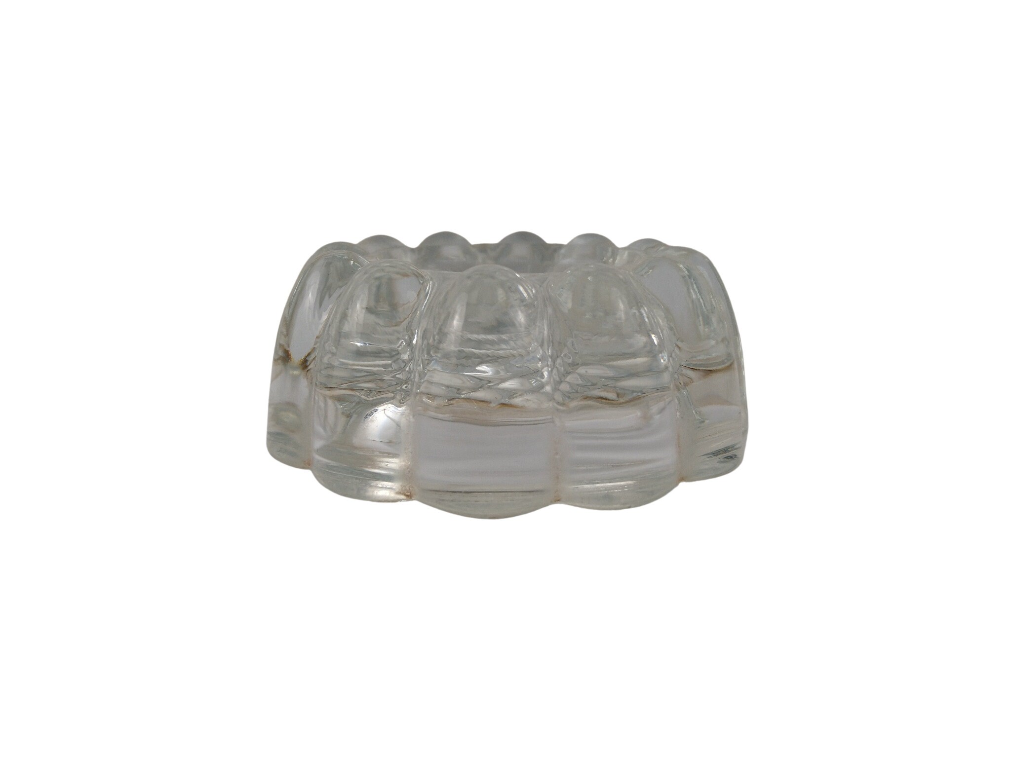 French Antique Glass Furniture Caster Cups, Set of 4 Table Leg