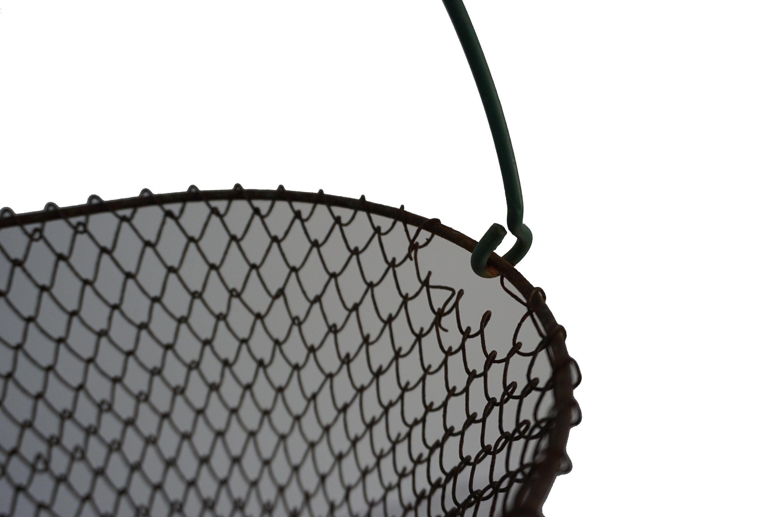 French Wire Floating Fish Basket with Collapsible Wire Mesh Cage