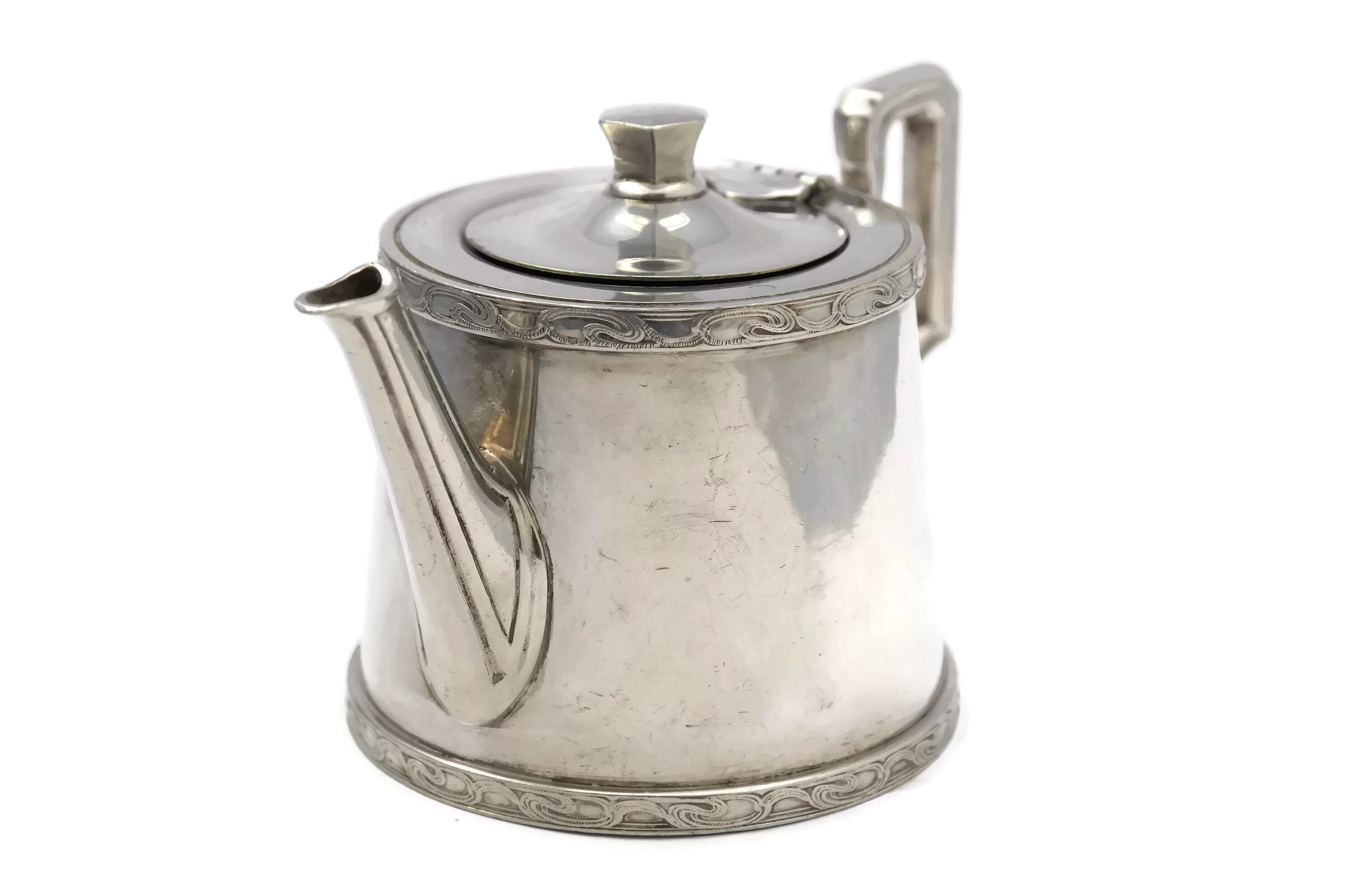 Vintage Orient Express Silver Teapot by Ercuis. French Collectible