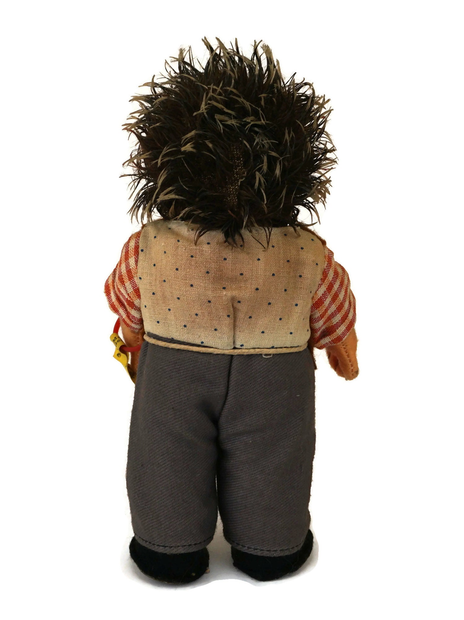 Vintage Steiff Mecki Hedgehog Doll, Original Mohair Model 8717,70