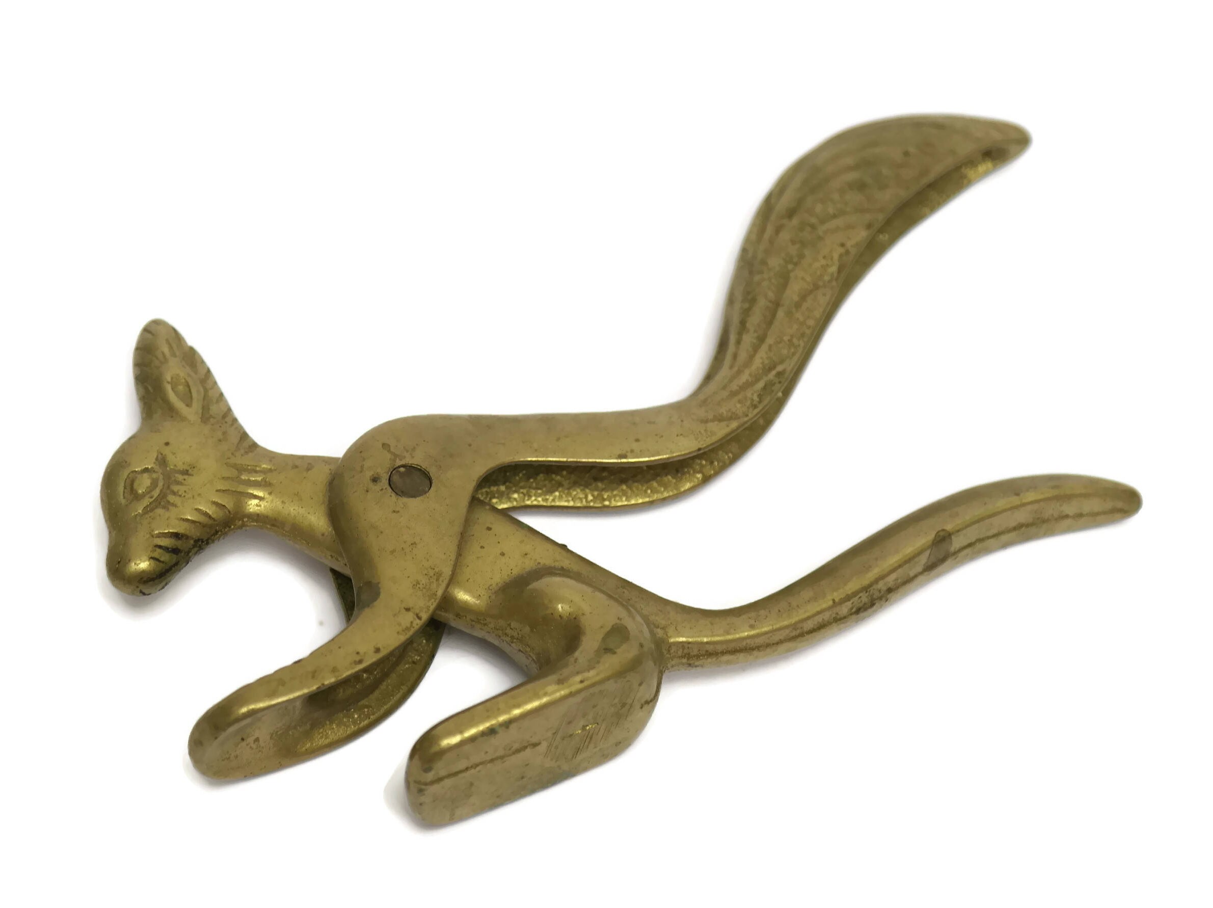 Vintage Brass Squirrel Nutcracker. Novelty Nut Cracker.