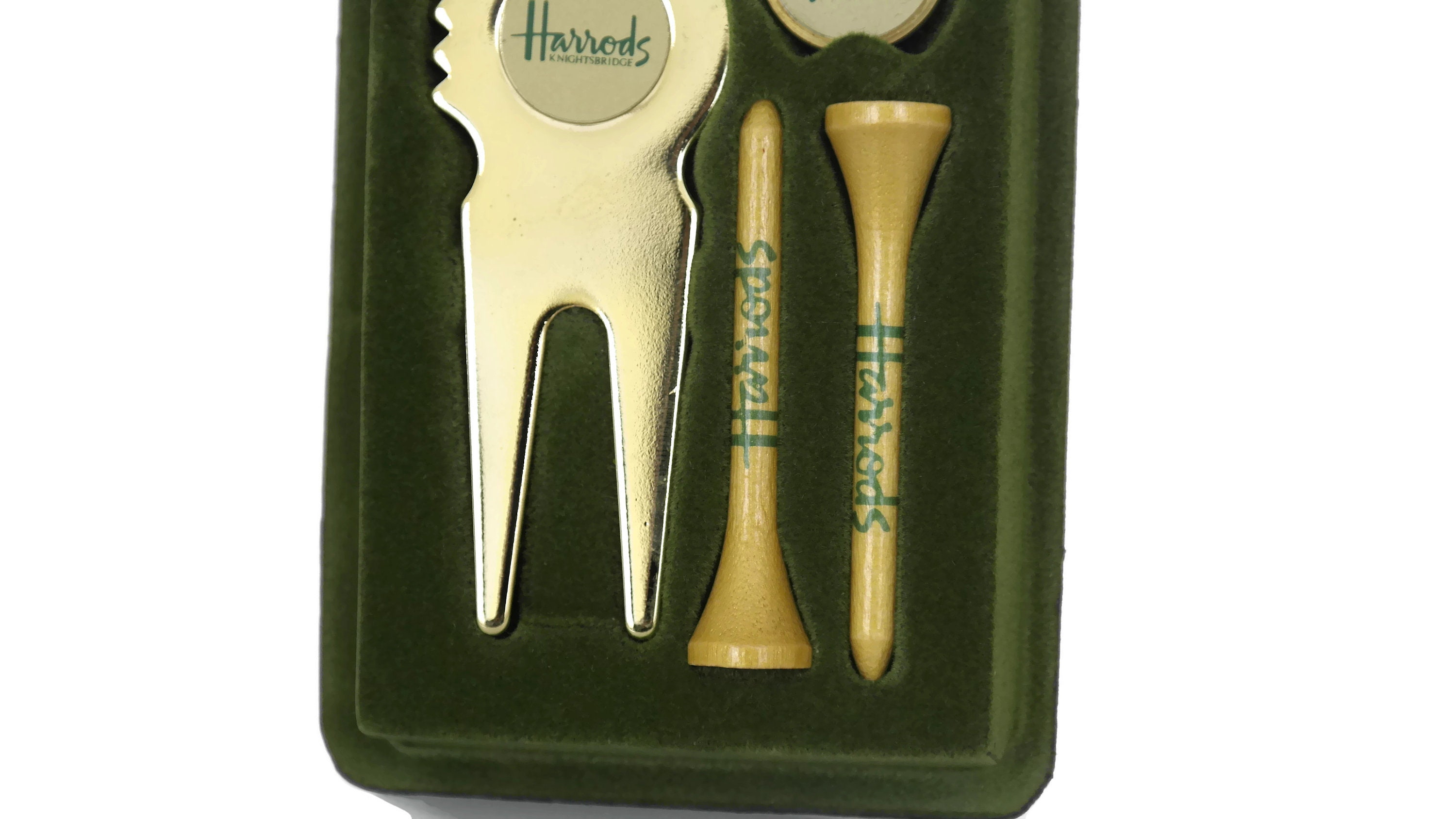 Vintage Harrods Golf Tee Set, Gift for Golfer